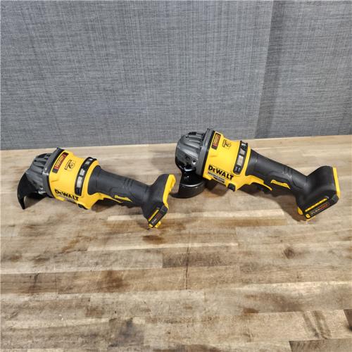 HOUSTON LOCATION - AS-IS (2) DEWALT 60V MAX Cordless Brushless 4.5 in. to 6 in. Small Angle Grinder with Kickback Brake (Tool Only)