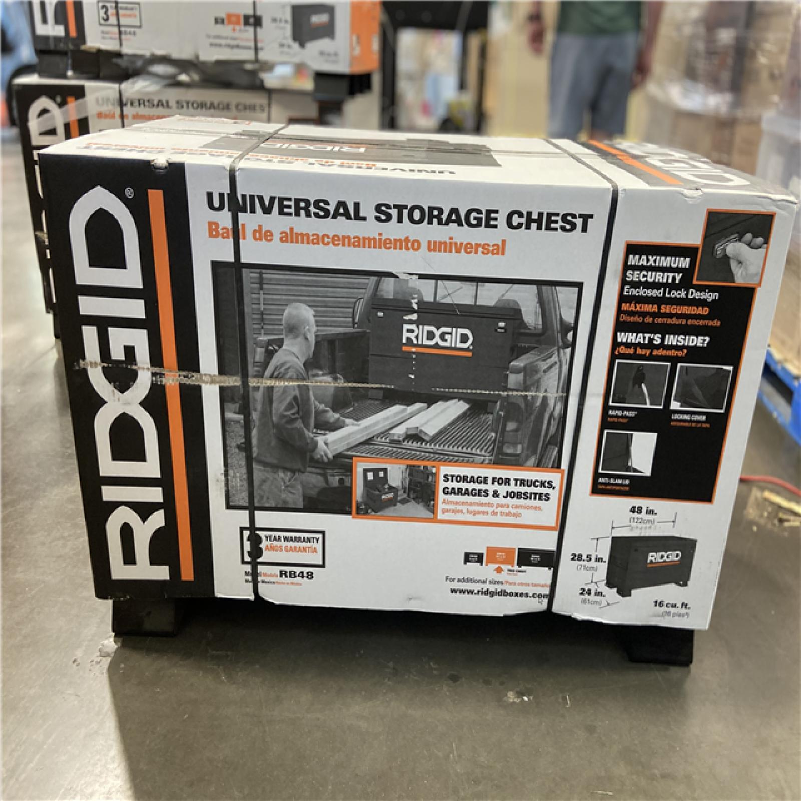 DALLAS LOCATION - RIDGID 48 in. W x 24 in. D x 28.5 in. H Universal Storage Chest