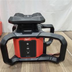 LIKE NEW! Milwaukee M18 2000 Ft. Red Exterior Rotary Laser Level Kit with Receiver, Receiver Clamp, Tripod, and Grade Rod