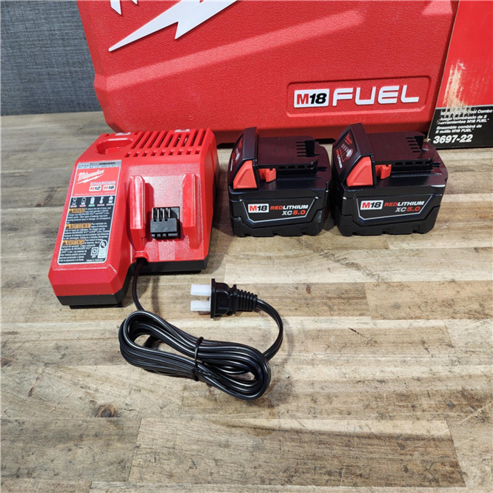 HOUSTON LOCATION - AS-IS (APPEARS LIKE NEW) Milwaukee  FUEL 18V Lithium-Ion Brushless Cordless Hammer Drill and Impact Driver Combo Kit