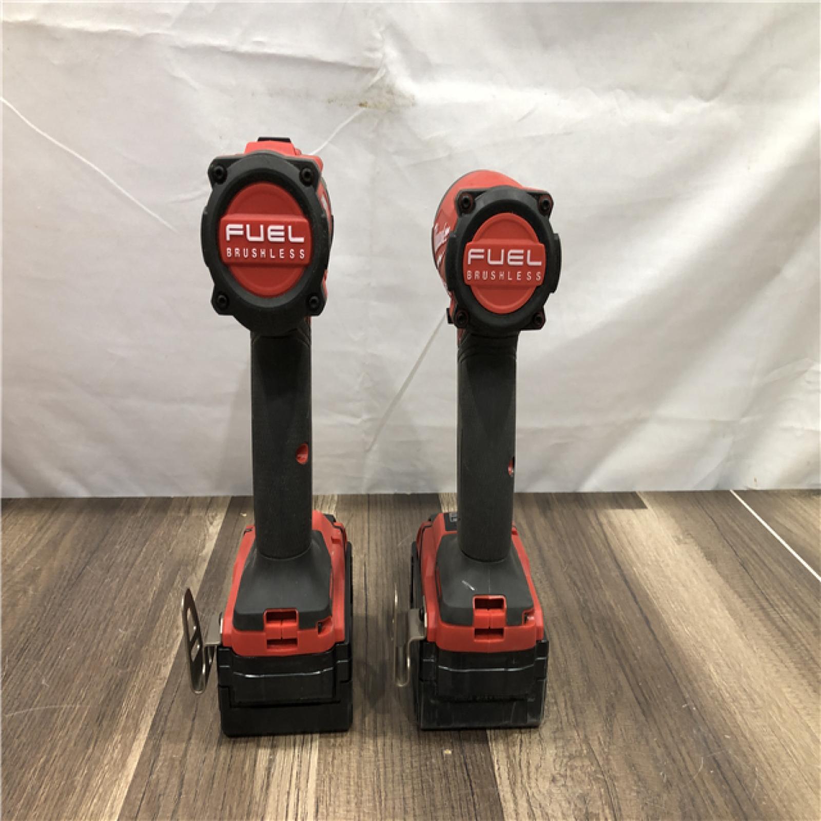 AS-IS Milwaukee FUEL 18V Lithium-Ion Brushless Cordless Hammer Drill and Impact Driver Combo Kit