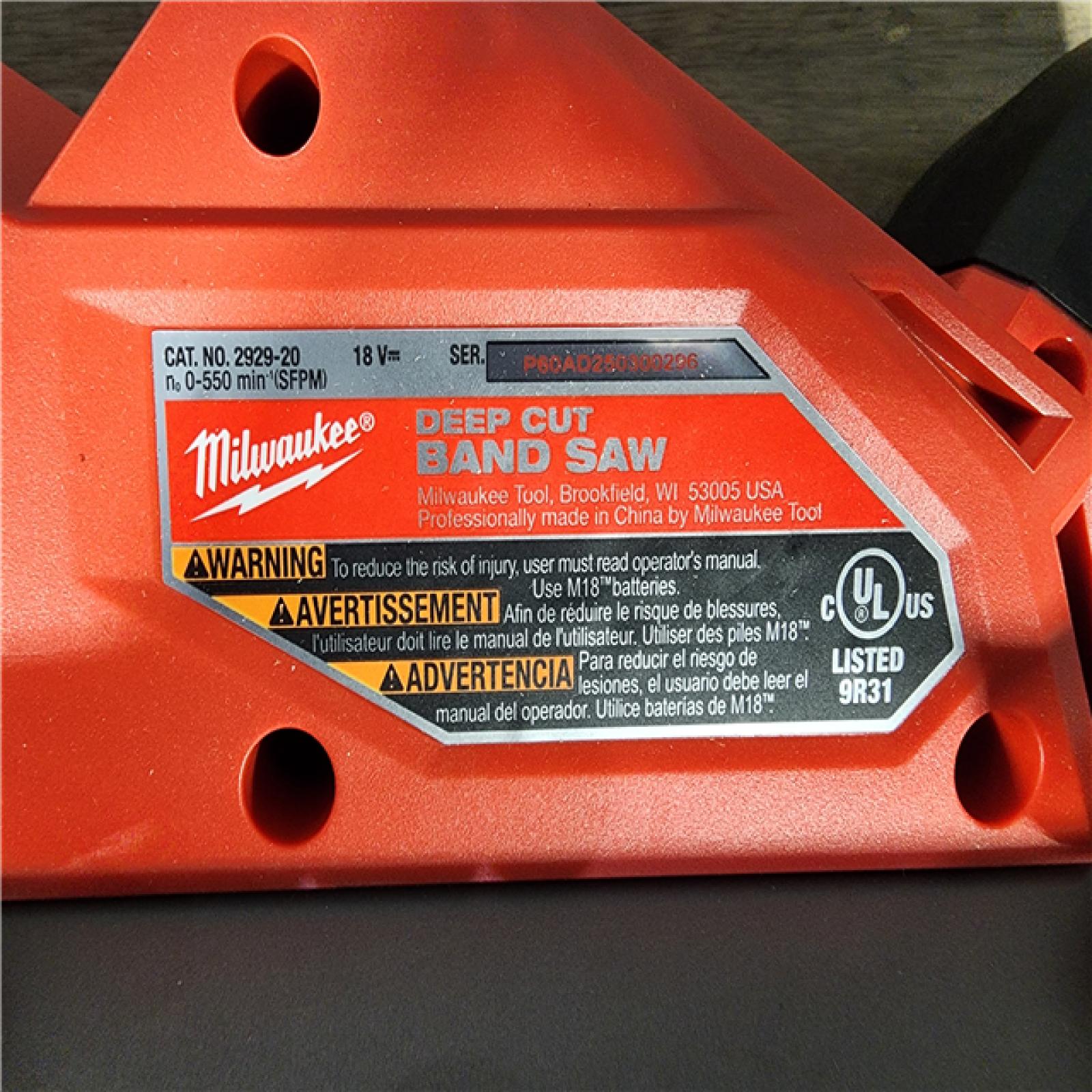 HOUSTON LOCATION - AS-IS Milwaukee M18 FUEL Cordless Brushless Deep Cut Band Saw (Tool-Only)