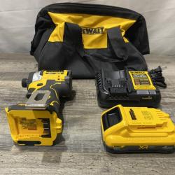 AS-IS DEWALT 20V MAX XR Lithium-Ion Brushless Cordless 3-Speed High Torque 1/4 in. Impact Driver Kit