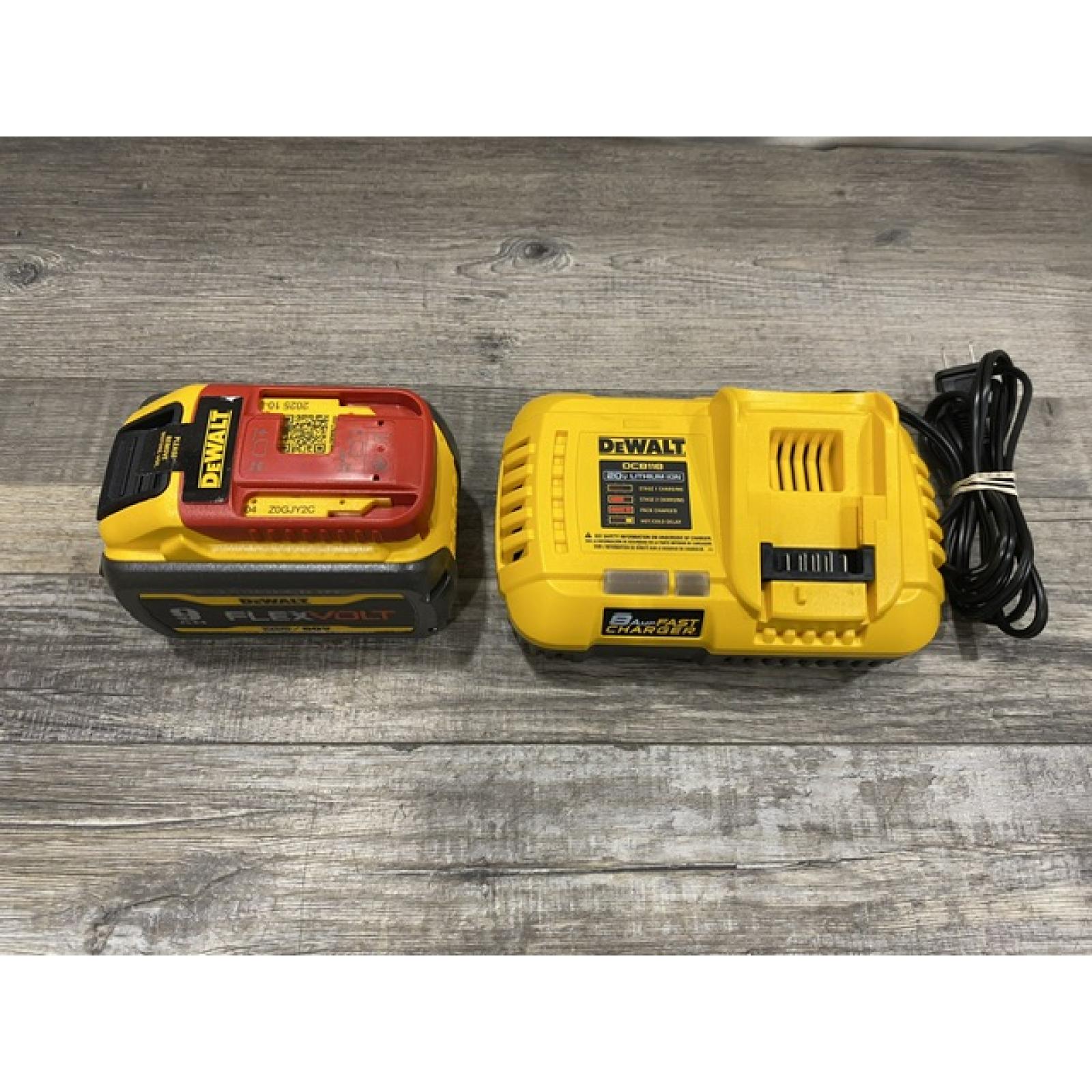 AS-IS DEWALT 20V/60V MAX FLEXVOLT Lithium-Ion 9.0Ah Battery and Charger Starter Kit
