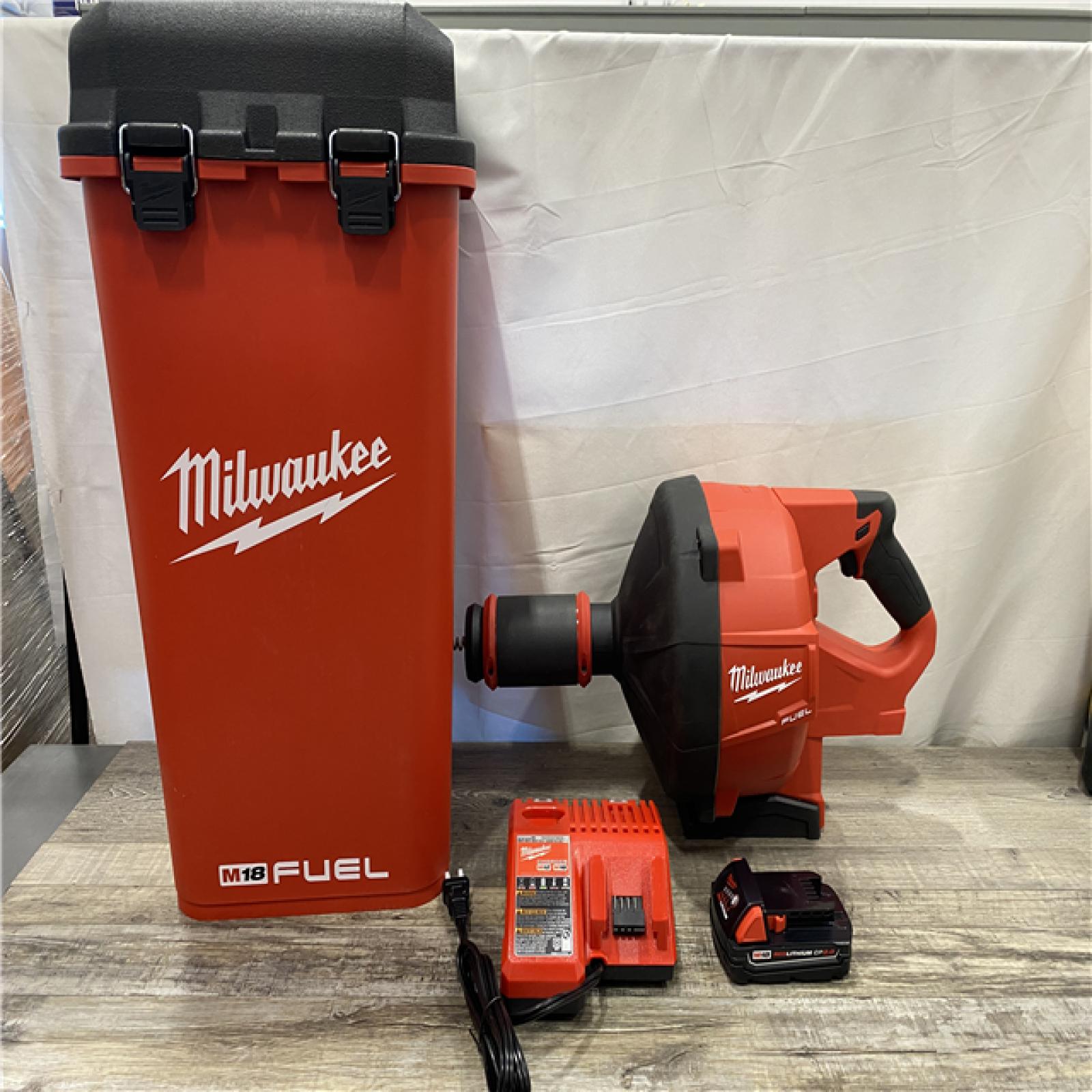 AS-IS Milwaukee FUEL 18-Volt Lithium-Iron Cordless Plumbing Drain Snake Auger Kit
