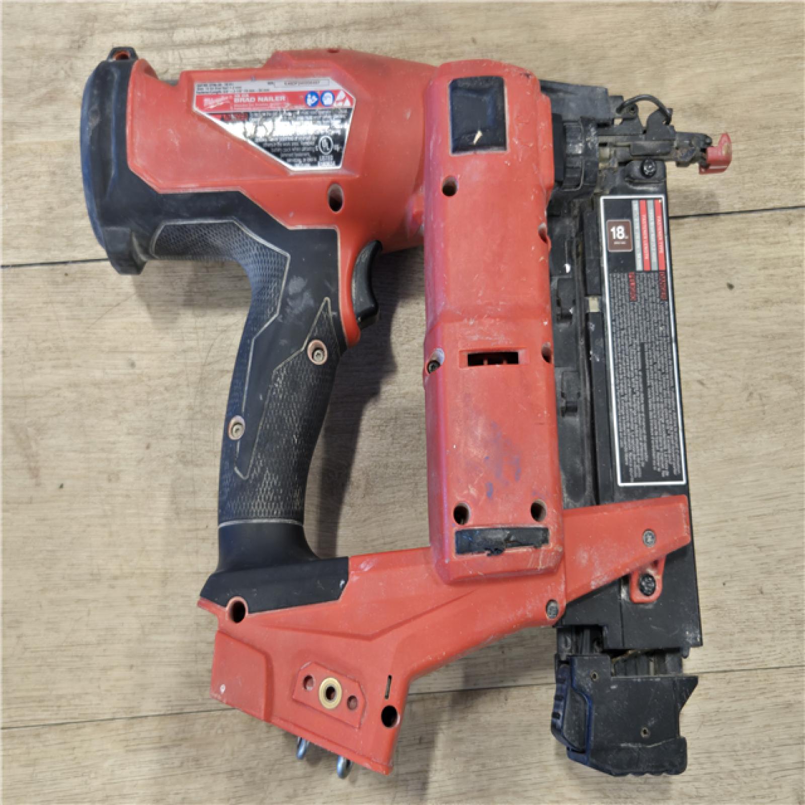AS-IS Milwaukee FUEL 18-Volt Lithium-Ion Brushless Cordless Gen II 18-Gauge Brad Nailer (Tool-Only)