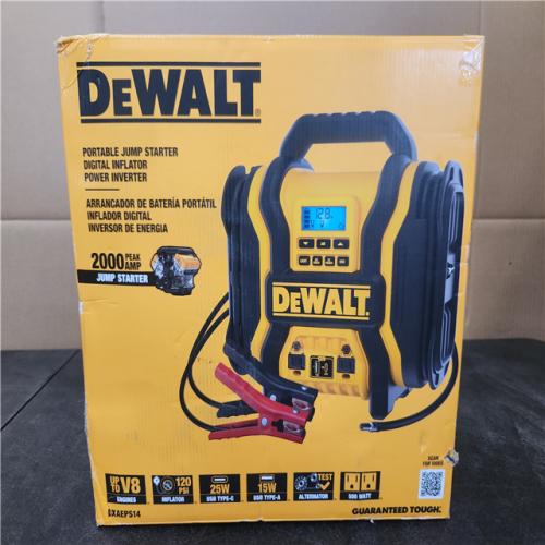 Phoenix LIKE NEW DEWALT 2000-Peak Amp Portable Jump Starter with Digital Compressor, USB and AC Power Bank - DXAEPS14