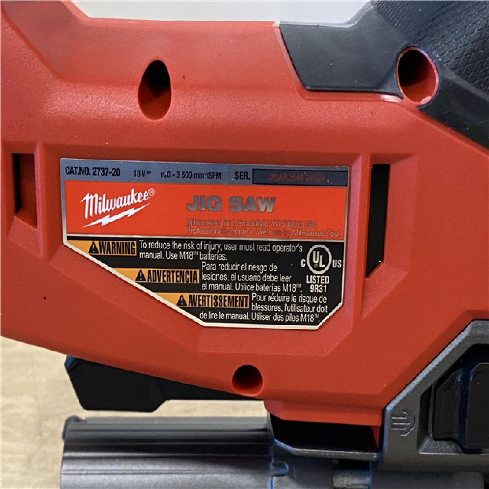 AS-IS Milwaukee FUEL 18V Lithium-Ion Brushless Cordless Jig Saw (Tool-Only)