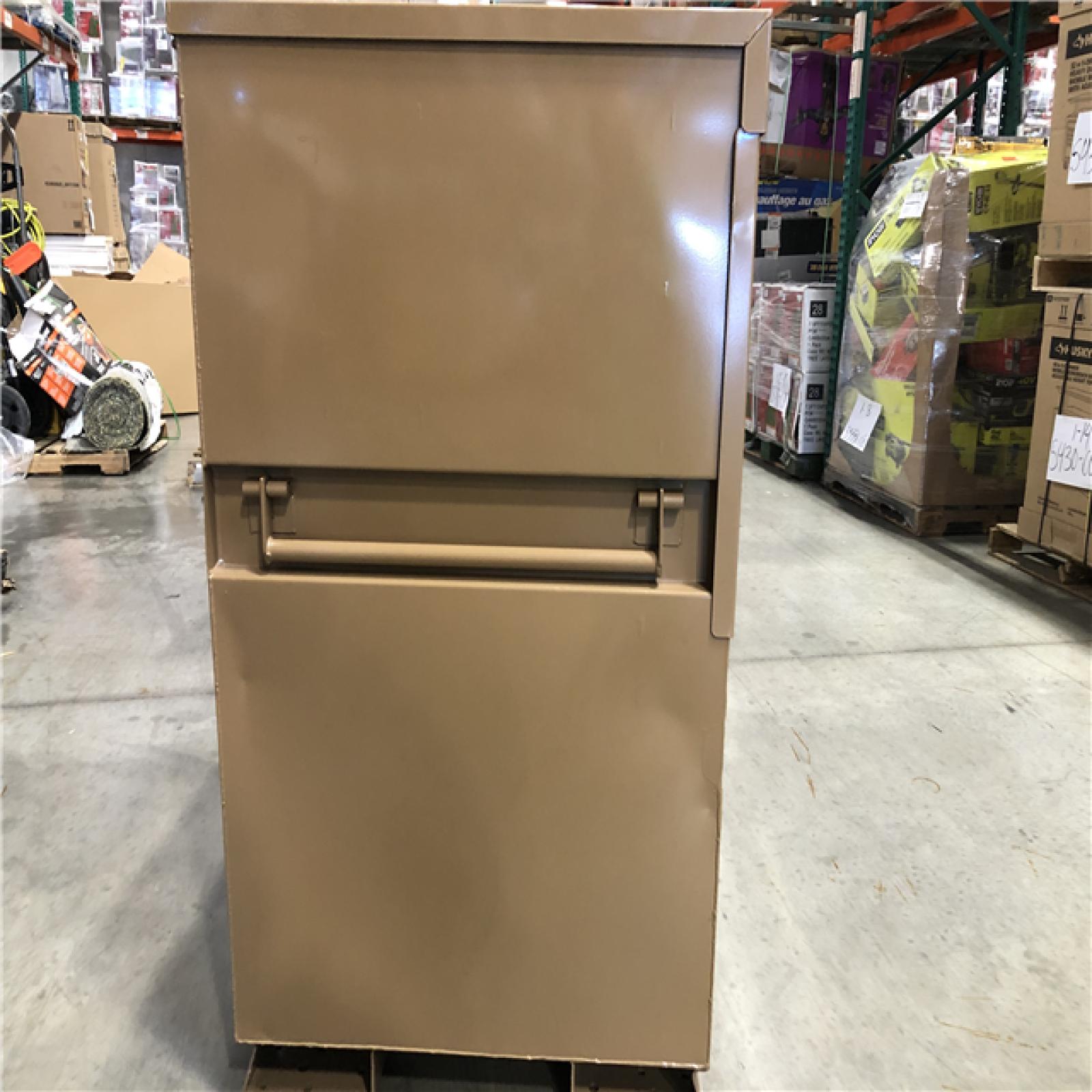 DALLAS LOCATION -Knaack 49 in. W x 30 in. L x 60 in. H  Steel Jobsite Storage Piano Box with Lock