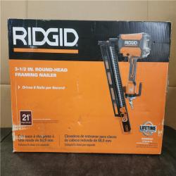 Phoenix LIKE NEW RIDGID Pneumatic 21-Degree 3-1/2 in. Round Head Framing Nailer