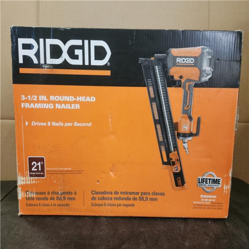 Phoenix LIKE NEW RIDGID Pneumatic 21-Degree 3-1/2 in. Round Head Framing Nailer