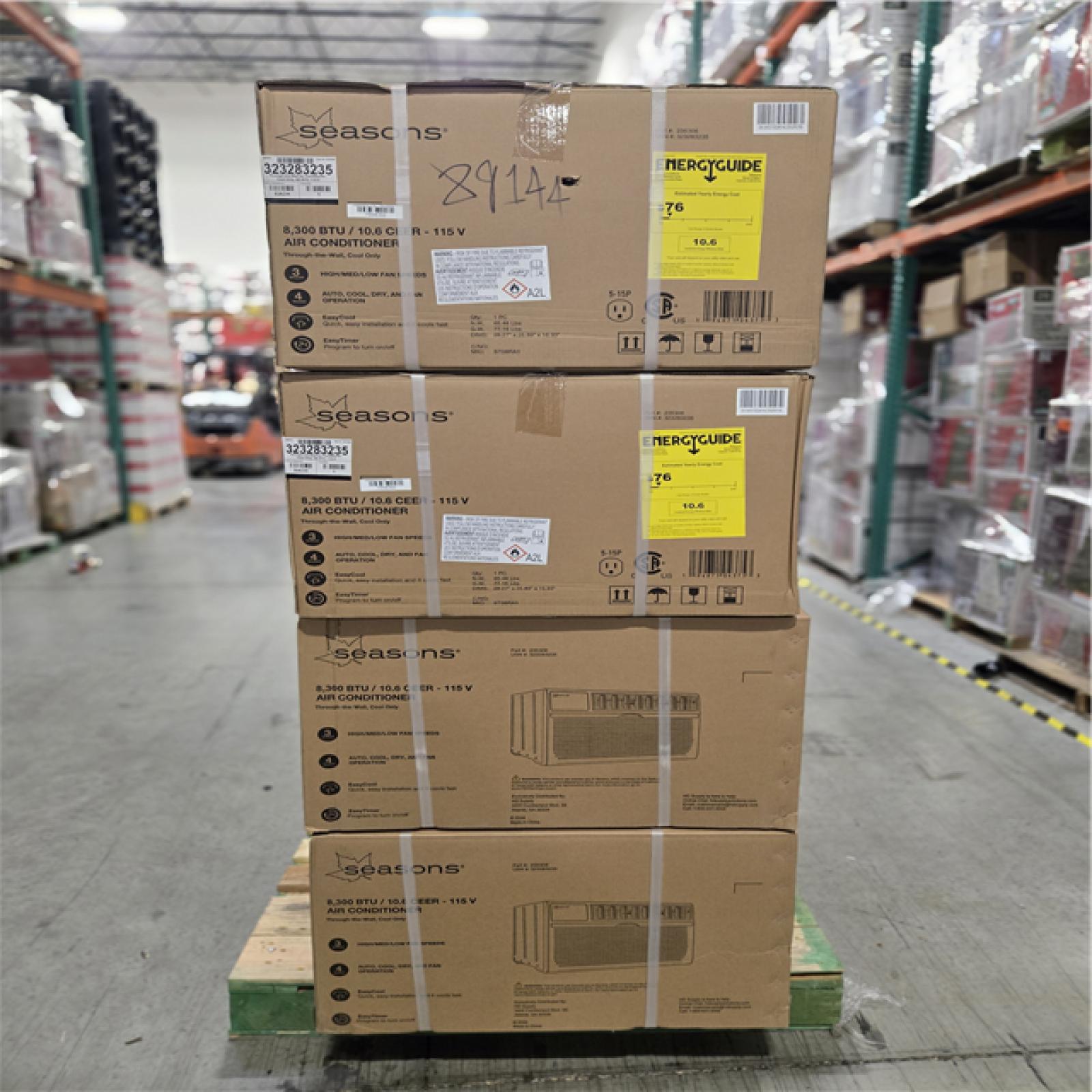 DALLAS LOCATION - SEASONS 8 300 BTU AIR CONDITIONER PALLET-(7 UNITS)