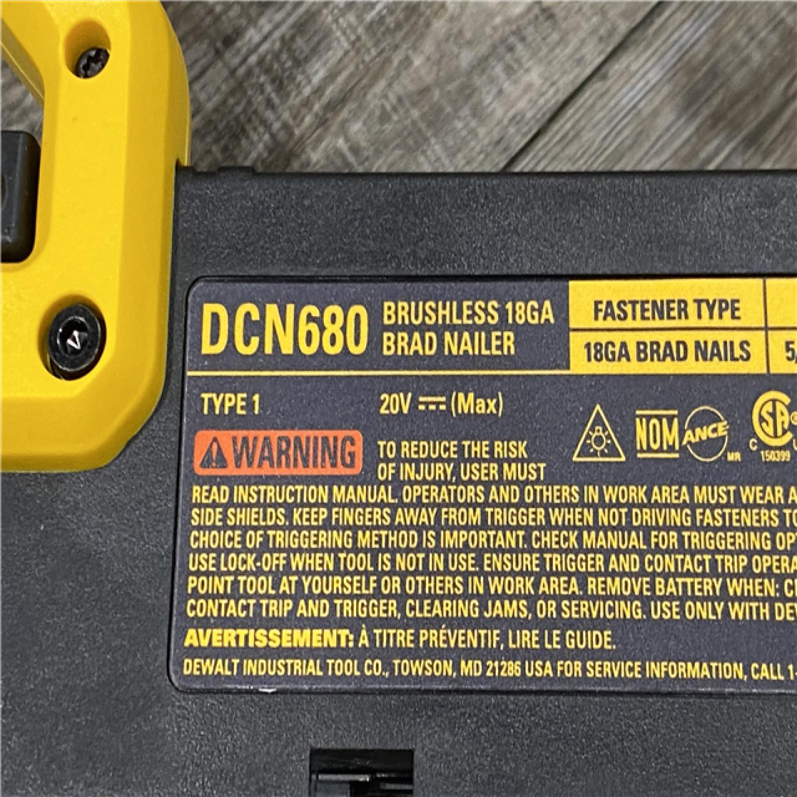 AS-IS DEWALT 20V MAX XR Lithium-Ion Electric Cordless 18-Gauge Brad Nailer (Tool Only)