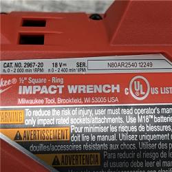 AS-IS Milwaukee FUEL 18V Lithium-Ion Brushless Cordless 1/2 in. Impact Wrench w/Friction Ring Kit