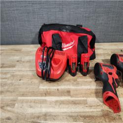 HOUSTON LOCATION - AS - IS Milwaukee 2 Tool Combo Kit W/ (2) Battery & Charger