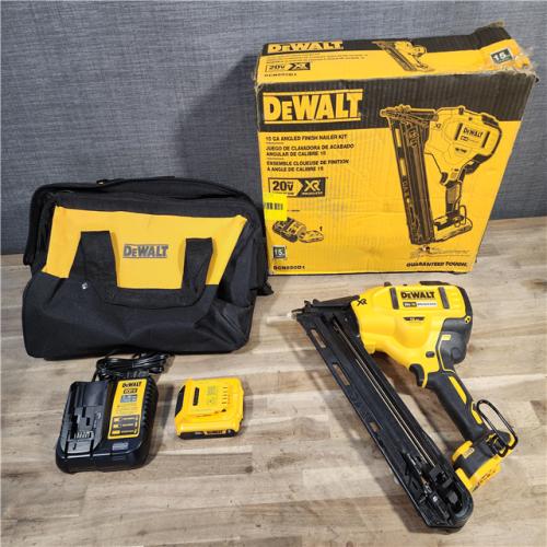 HOUSTON LOCATION - AS-IS DeWalt 15 GA ANGLED FINISH NAILER KIT W/ BATTERY & CHARGER