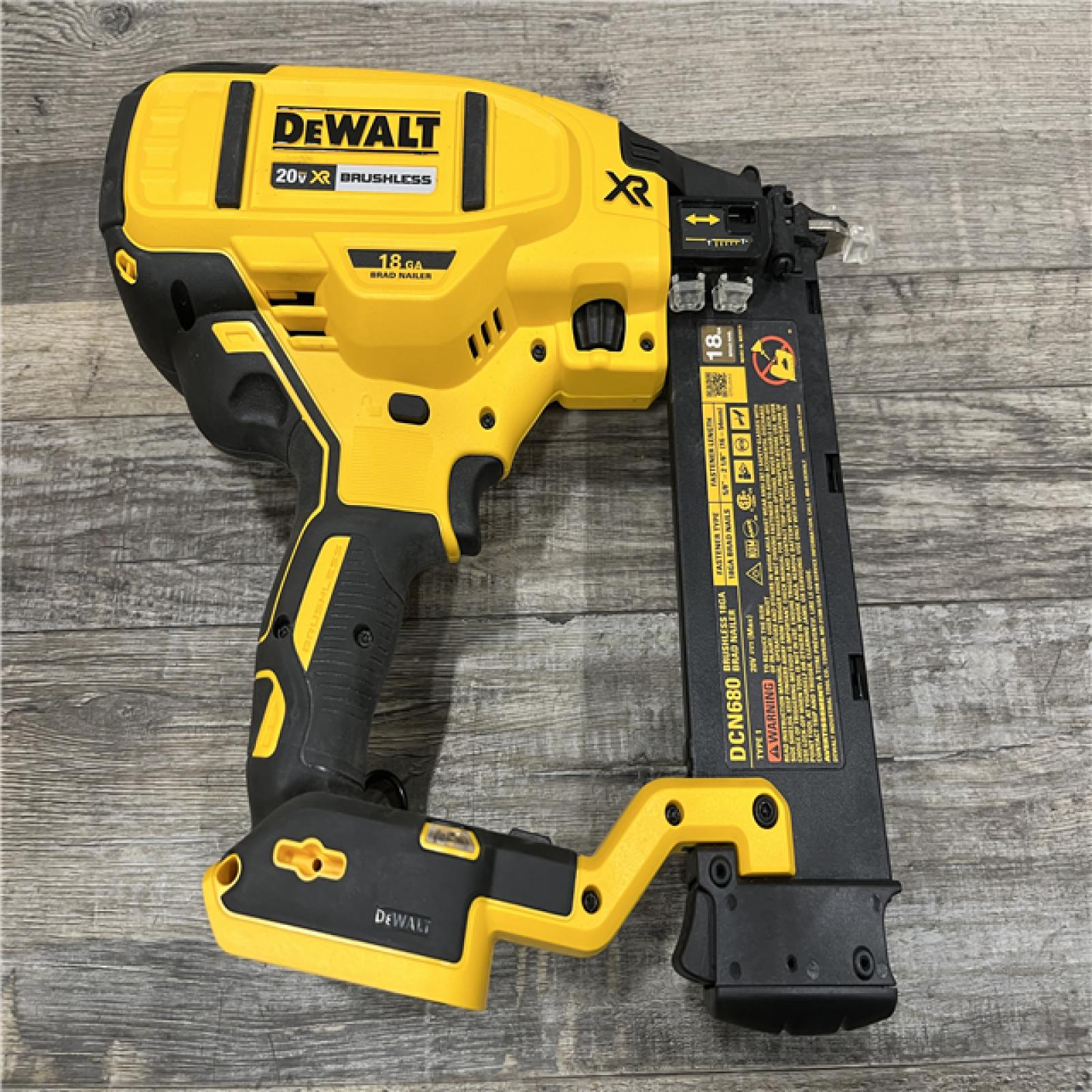 AS-IS DEWALT 20V MAX XR Lithium-Ion Electric Cordless 18-Gauge Brad Nailer (Tool Only)