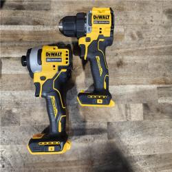 HOUSTON LOCATION - AS-IS Dewalt DCK225D2 20V MAX ATOMIC Brushless Compact Lithium-Ion 1/2 in. Cordless Drill Driver and 1/4 in. Impact Driver Combo Kit with 2 Batteries 2 Ah