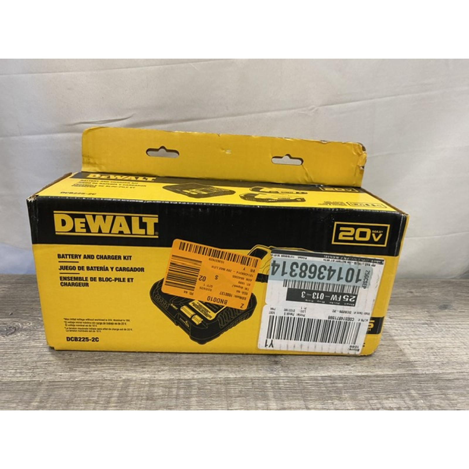 NEW - DEWALT 20V MAX Lithium-Ion Battery Kit with 5.0Ah and 2.0Ah Battery and Charger