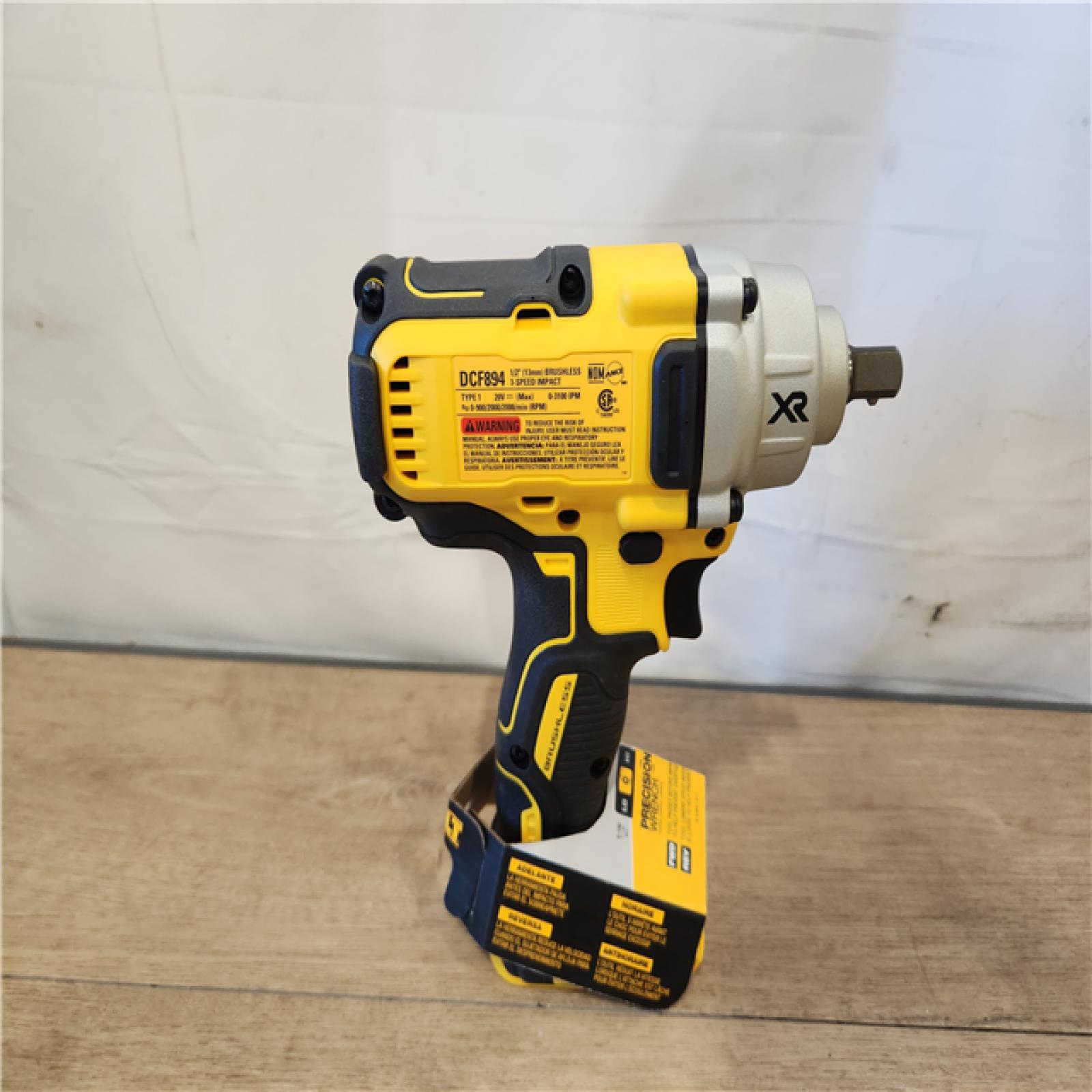 AS-IS- DeWalt 20-Volt MAX XR Lithium-Ion Brushless Cordless 1/2 in. Impact Wrench with Detent Pin Anvil (Tool-Only)