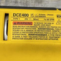 AS-IS DEWALT 20V MAX Cordless 1 in. PEX Expansion Tool Kit