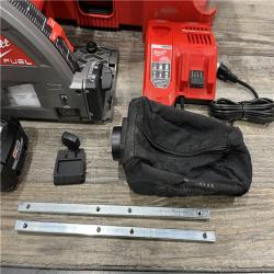 AS-IS Milwaukee FUEL 18V Lithium-Ion Brushless Cordless 6-1/2 in. Plunge Track Saw PACKOUT Kit