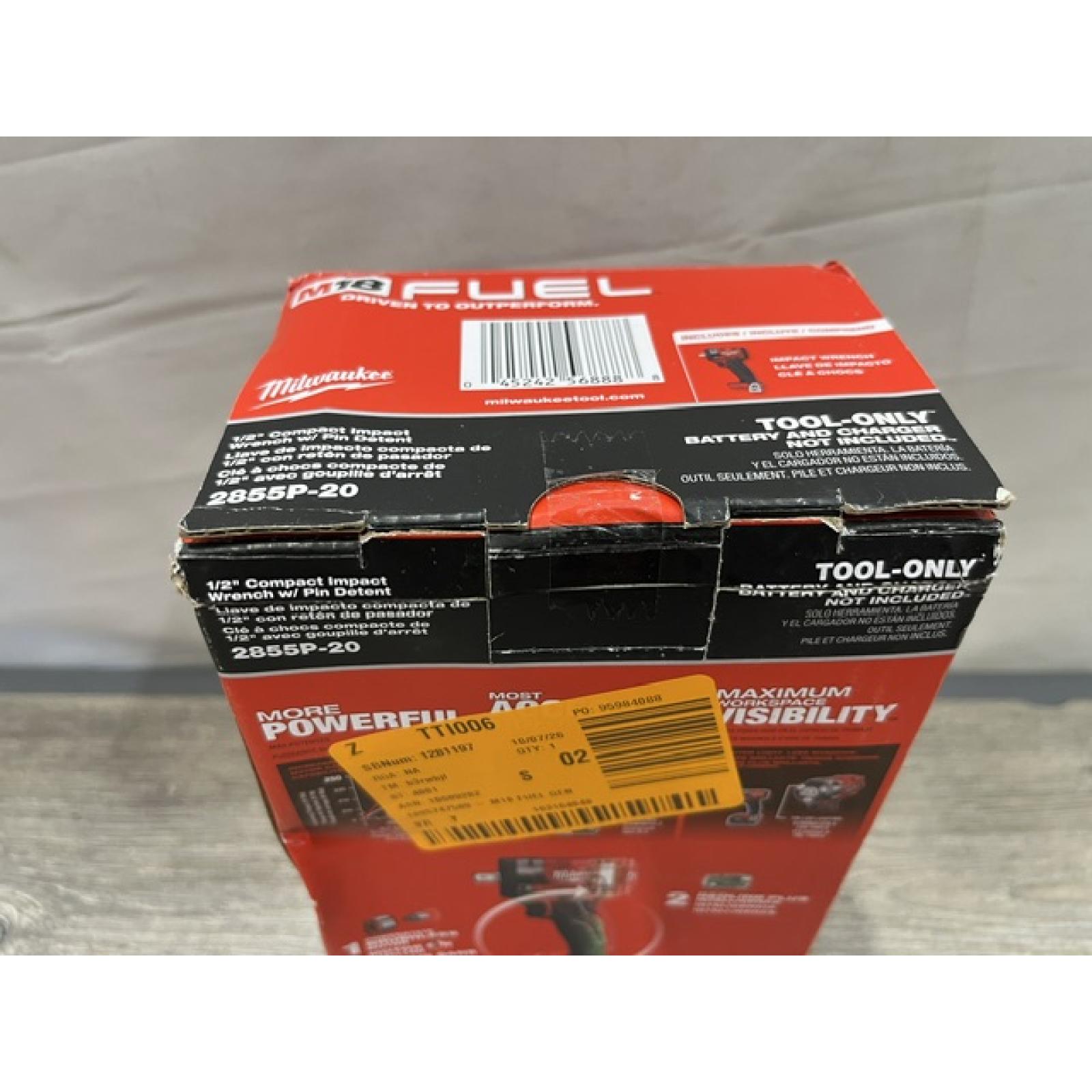 NEW -  Milwaukee Cordless Compact Impact Wrench with Pin Detent (Tool-Only)