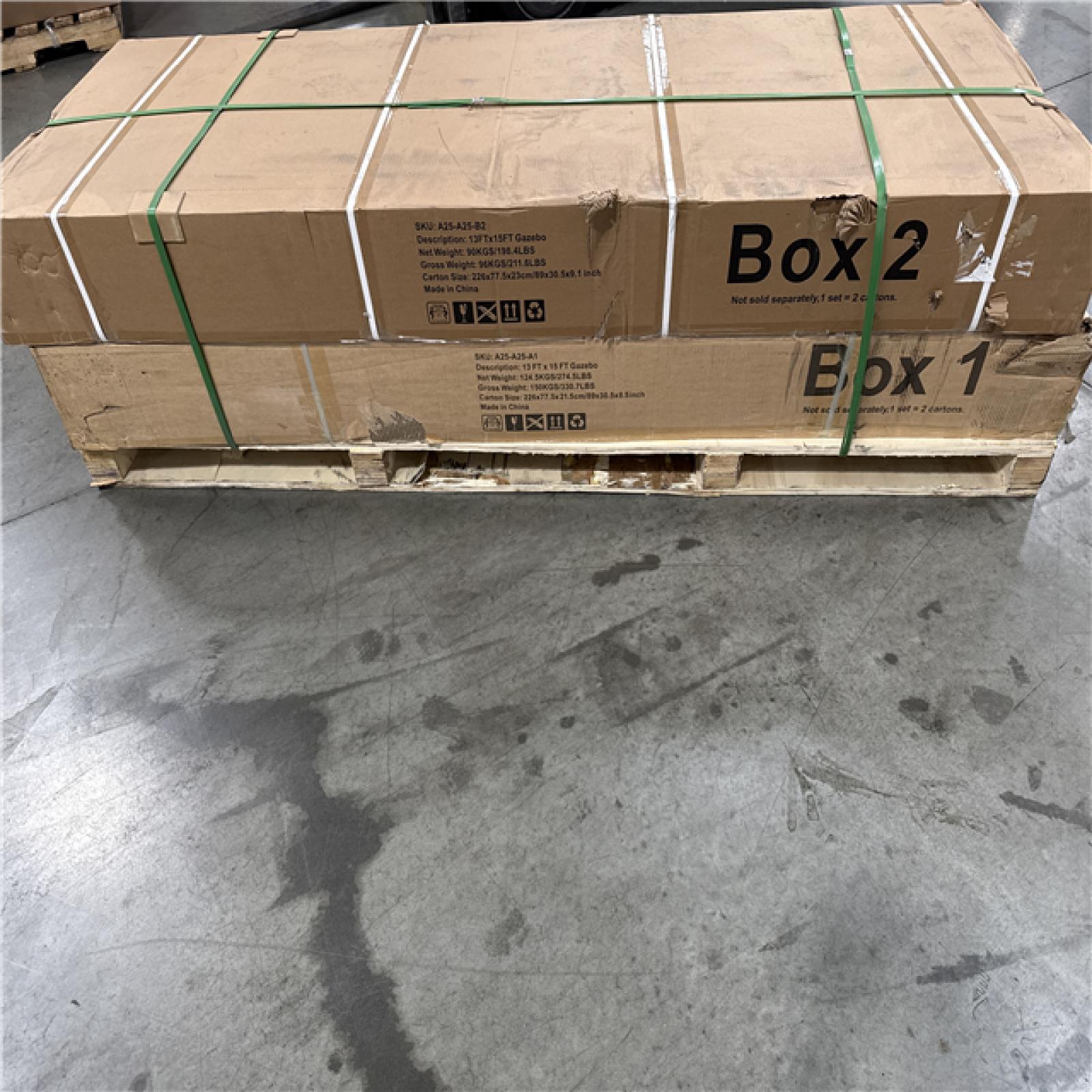 California AS-IS 13ft x 15ft Gazebo (Patio furniture not included)