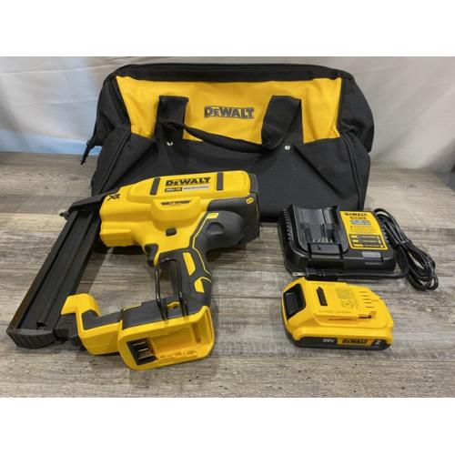 AS-IS DEWALT 20V MAX XR Lithium-Ion Cordless 18-Gauge Narrow Crown Stapler Kit