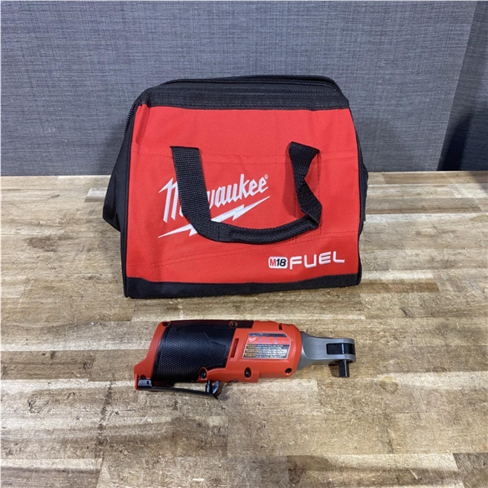 Houston Location AS-IS Milwaukee FUEL 12-Volt Lithium-Ion Brushless Cordless High Speed 3/8 in. Ratchet (Tool-Only)