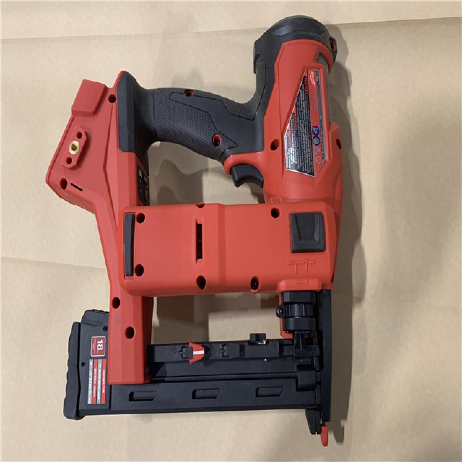 AS-IS - MILWAUKEE FUEL 18-Volt Lithium-Ion Brushless Cordless 18-Gauge 1/4 in. Narrow Crown Stapler (Tool-Only)