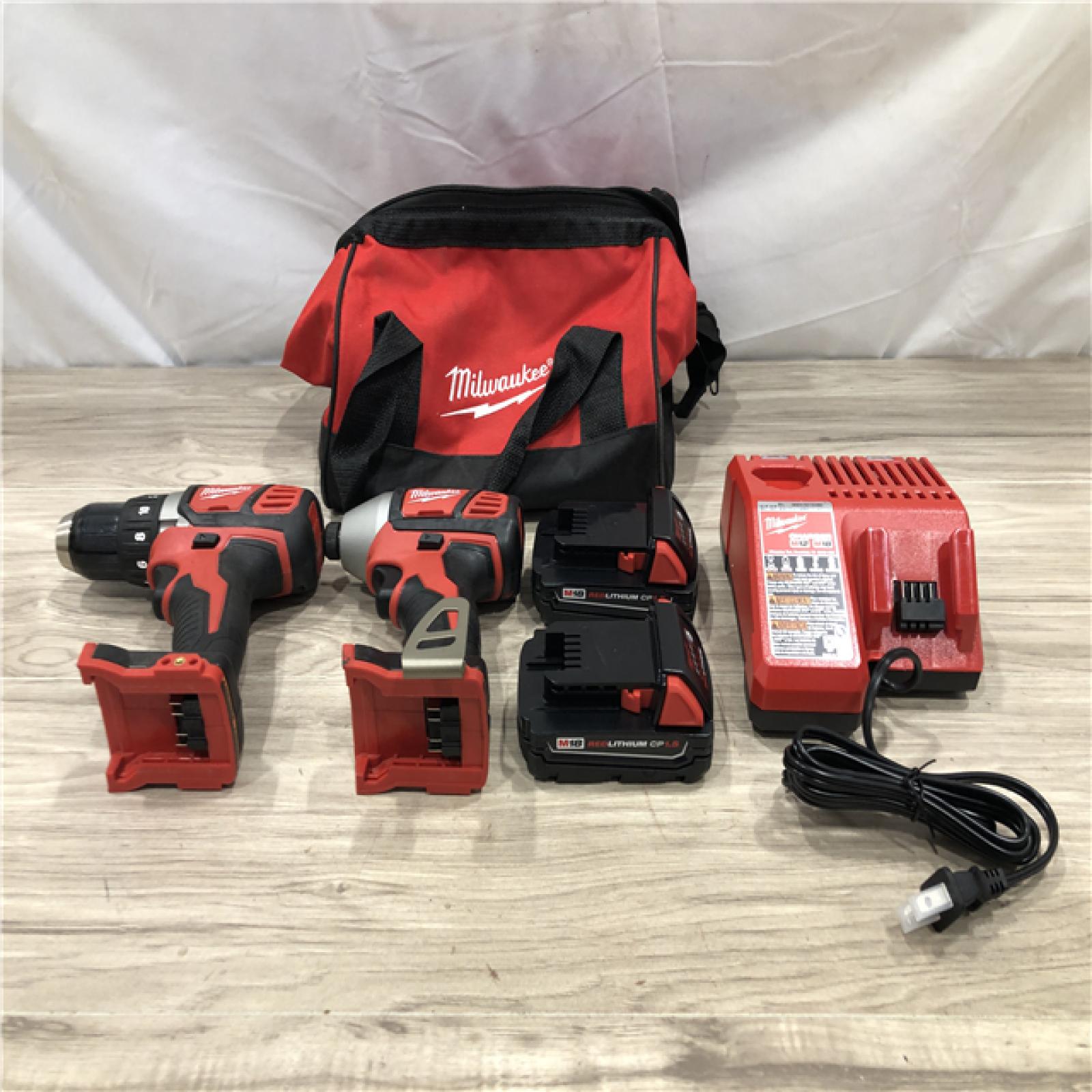AS-IS Milwaukee 18V Cordless 2-Tool Drill/Driver and Impact Driver Kit