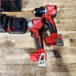 HOUSTON LOCATION - AS - IS Milwaukee 18-Volt Lithium-Ion Brushless Cordless Compact Hammer Drill/Impact Combo Kit