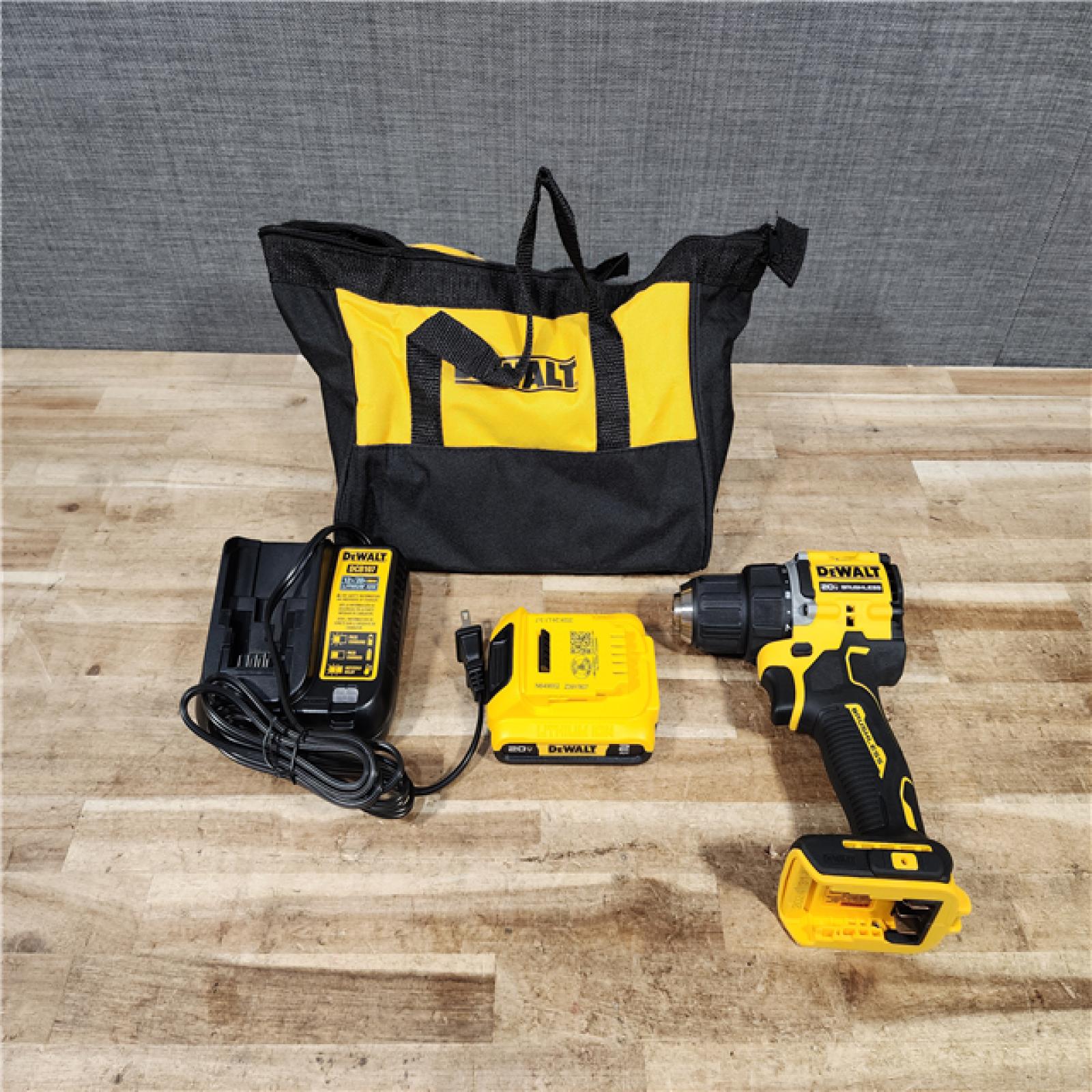HOUSTON LOCATION - AS - IS DEWALT Atomic 20V Lithium-Ion Cordless Compact 1/2 in. Drill/Driver Kit