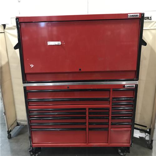 California AS-IS Husky 20-Drawer Tool Box W/ Cabinet Attachment (DRAWERS DONT OPEN)