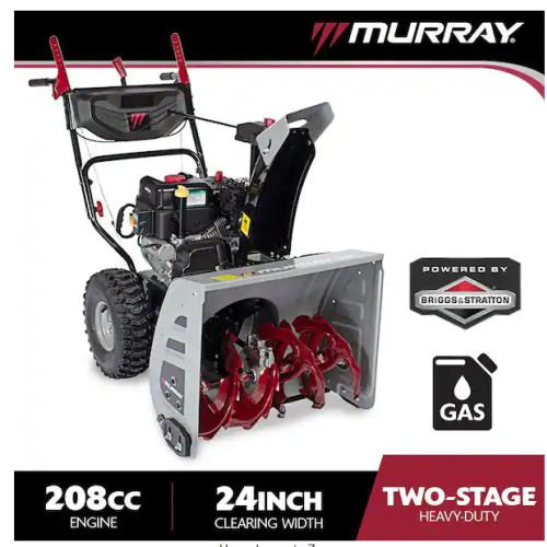 DALLAS LOCATION - Murray 24 in. 208cc Self-Propelled 2-Stage Gas Snow Blower with Electric Start