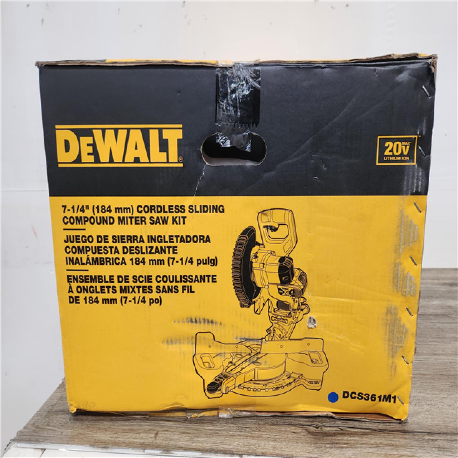 Phownix Location New DEWALT 20V MAX Cordless 7-1/4 in. Sliding Miter Saw with (1) 20V Battery 4.0Ah