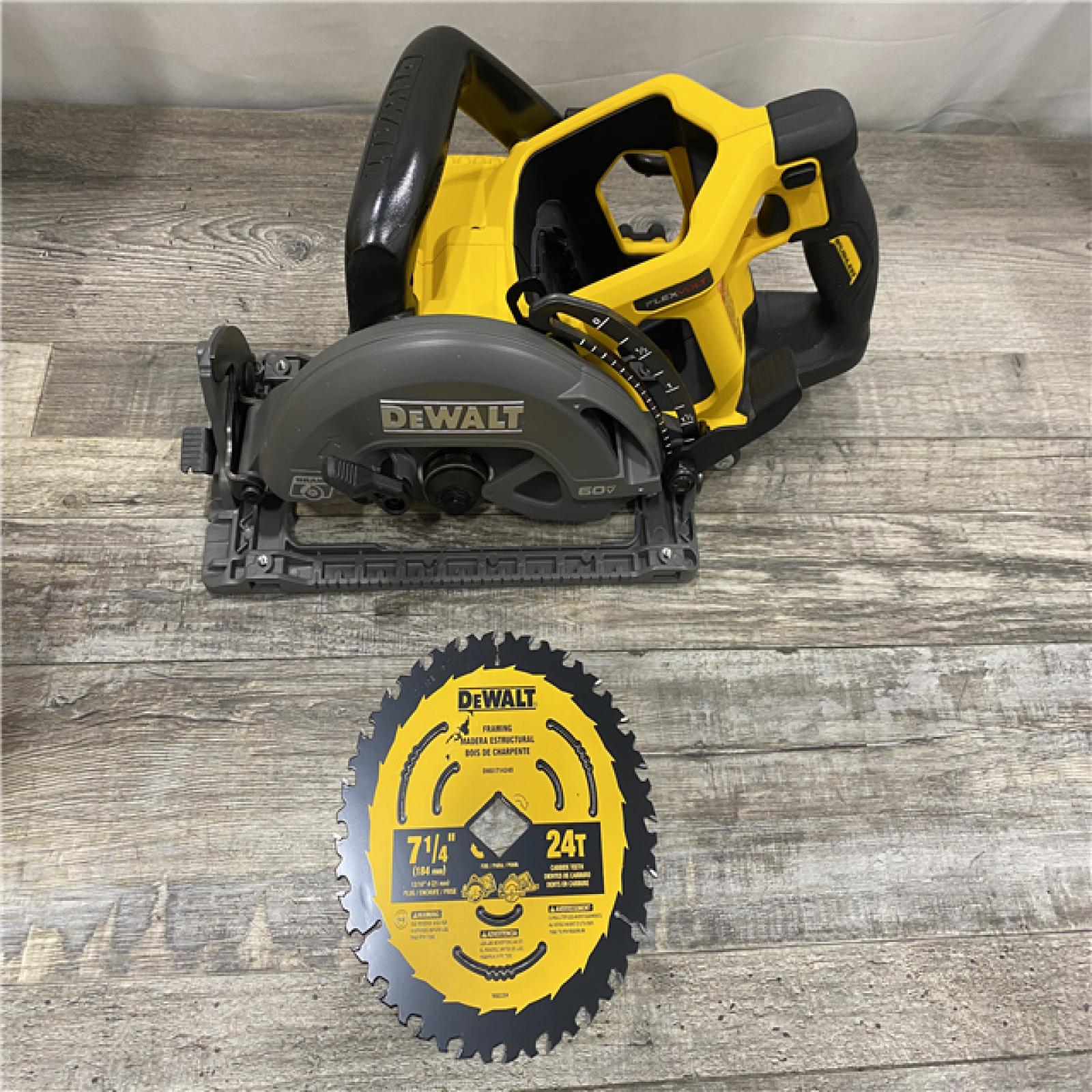 AS-IS DEWALT FLEXVOLT 60V MAX Cordless Brushless 7-1/4 in. Wormdrive Style Circular Saw (Tool Only)