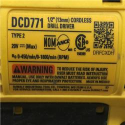 AS-IS DEWALT 20V MAX Cordless 1/2 in. Drill/Driver Kit