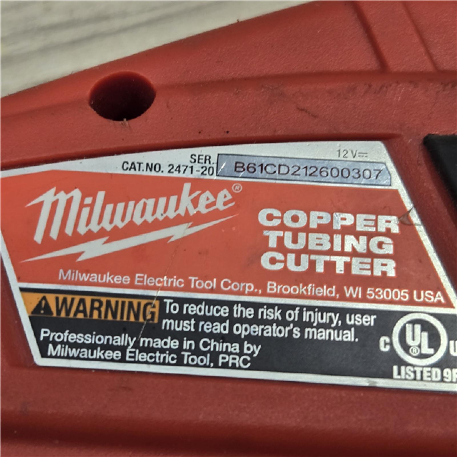 AS-IS Milwaukee M12 12V Lithium-Ion Cordless Copper Tubing Cutter (Tool-Only)