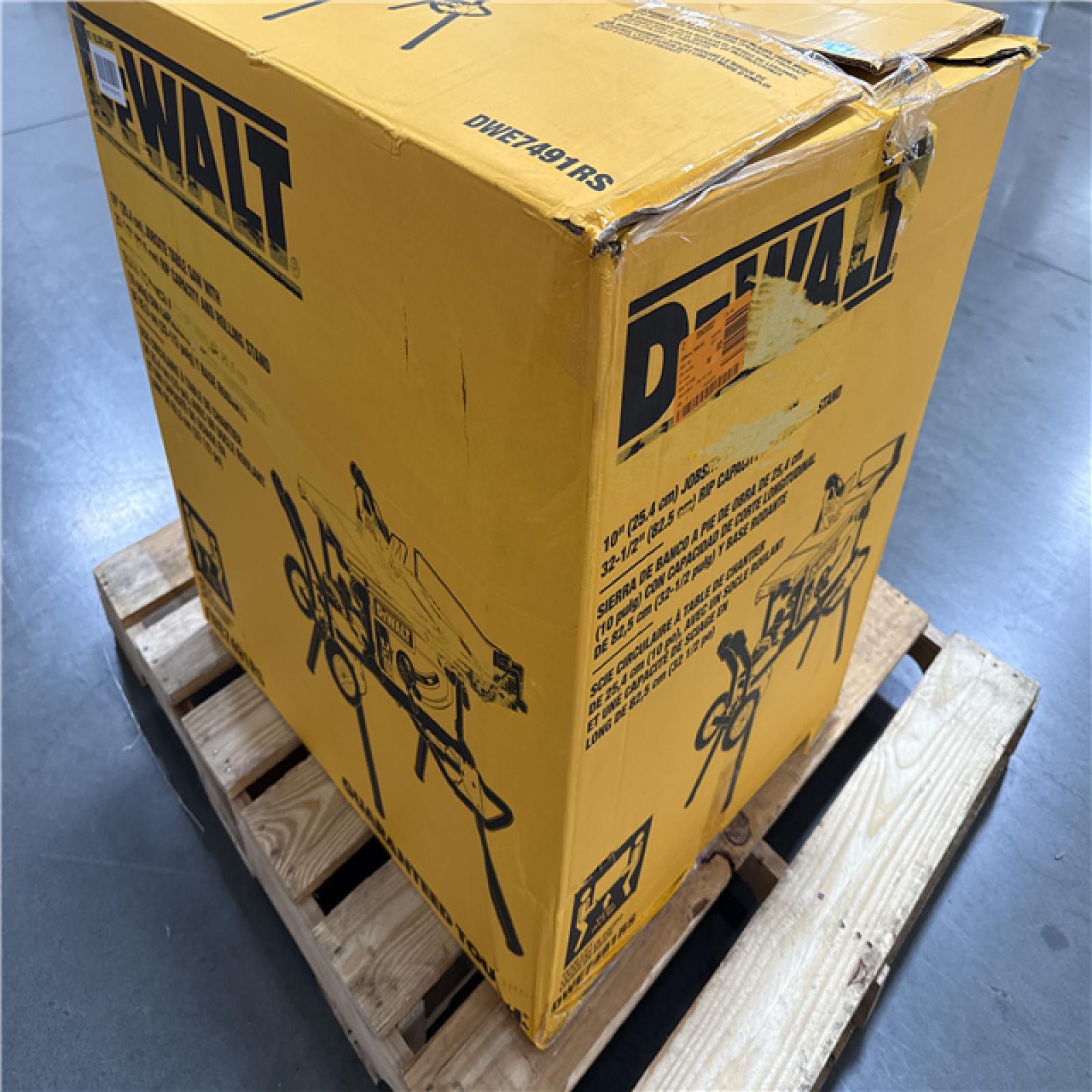 CALIFORNIA AS-IS DeWalt 10 Jobsite Table Saw with Rolling Stand