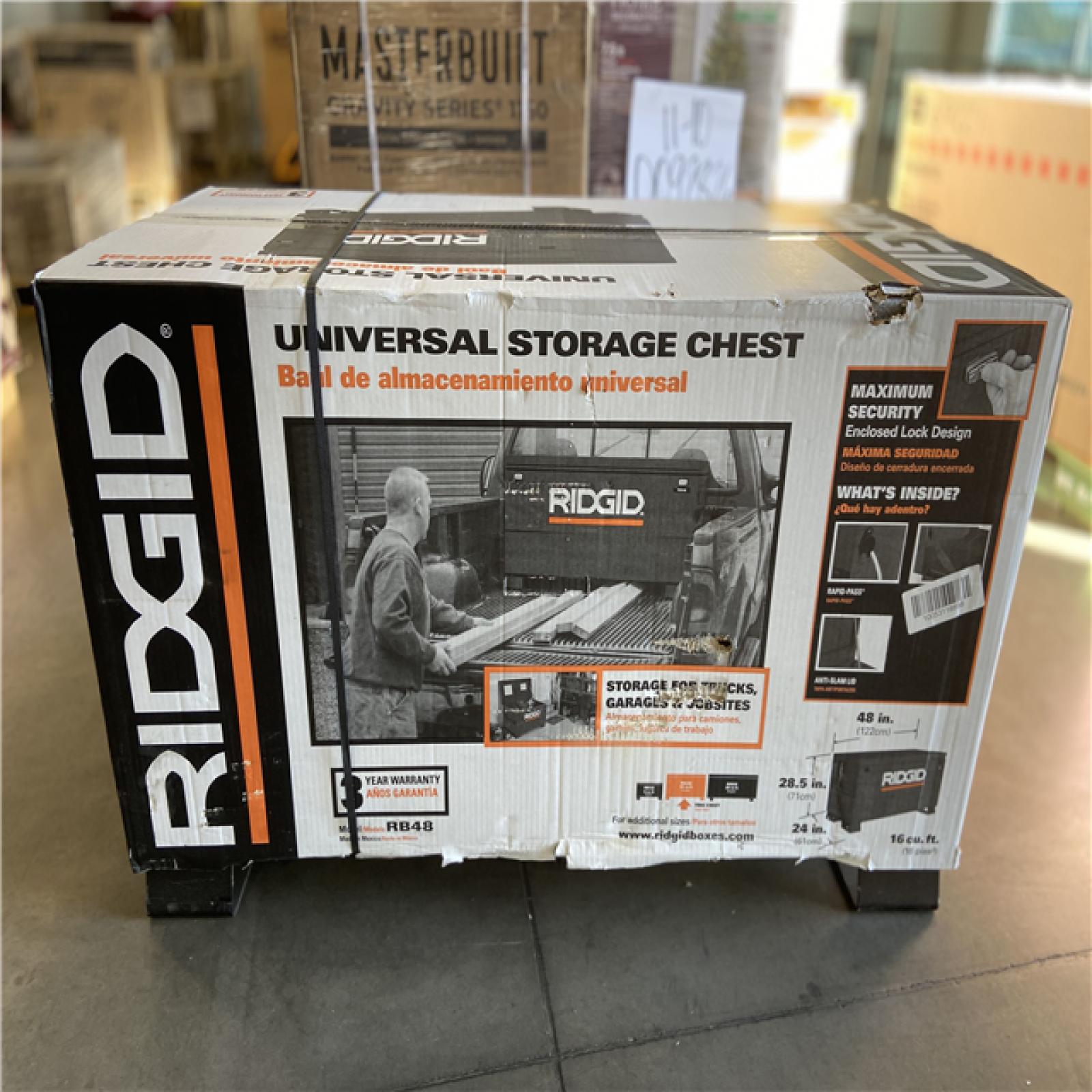 DALLAS LOCATION - RIDGID 48 in. W x 24 in. D x 28.5 in. H Universal Storage Chest