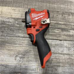 AS-IS Milwaukee FUEL 12V Lithium-Ion Brushless Cordless Stubby 3/8 in. Impact Wrench (Tool-Only)