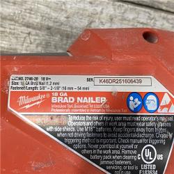 AS-IS Milwaukee FUEL 18-Volt Lithium-Ion Brushless Cordless Gen II 18-Gauge Brad Nailer (Tool-Only)