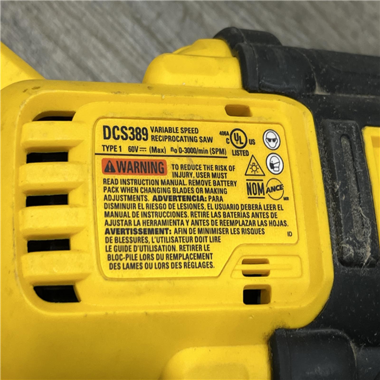 AS-IS DEWALT FLEXVOLT 60V MAX Cordless Brushless Reciprocating Saw (Tool Only)