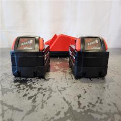 AS-IS- Milwaukee 18-Volt Lithium-Ion XC Starter Kit with Two 5.0Ah Batteries and Charger