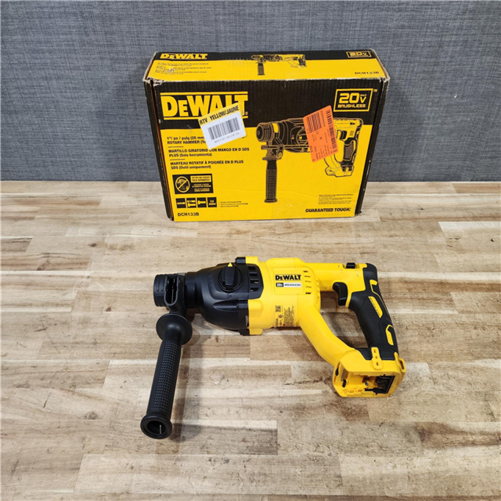 HOUSTON LOCATION - AS - IS DEWALT 20V MAX Cordless Brushless 1 in. SDS Plus D-Handle Concrete and Masonry Rotary Hammer (Tool Only)