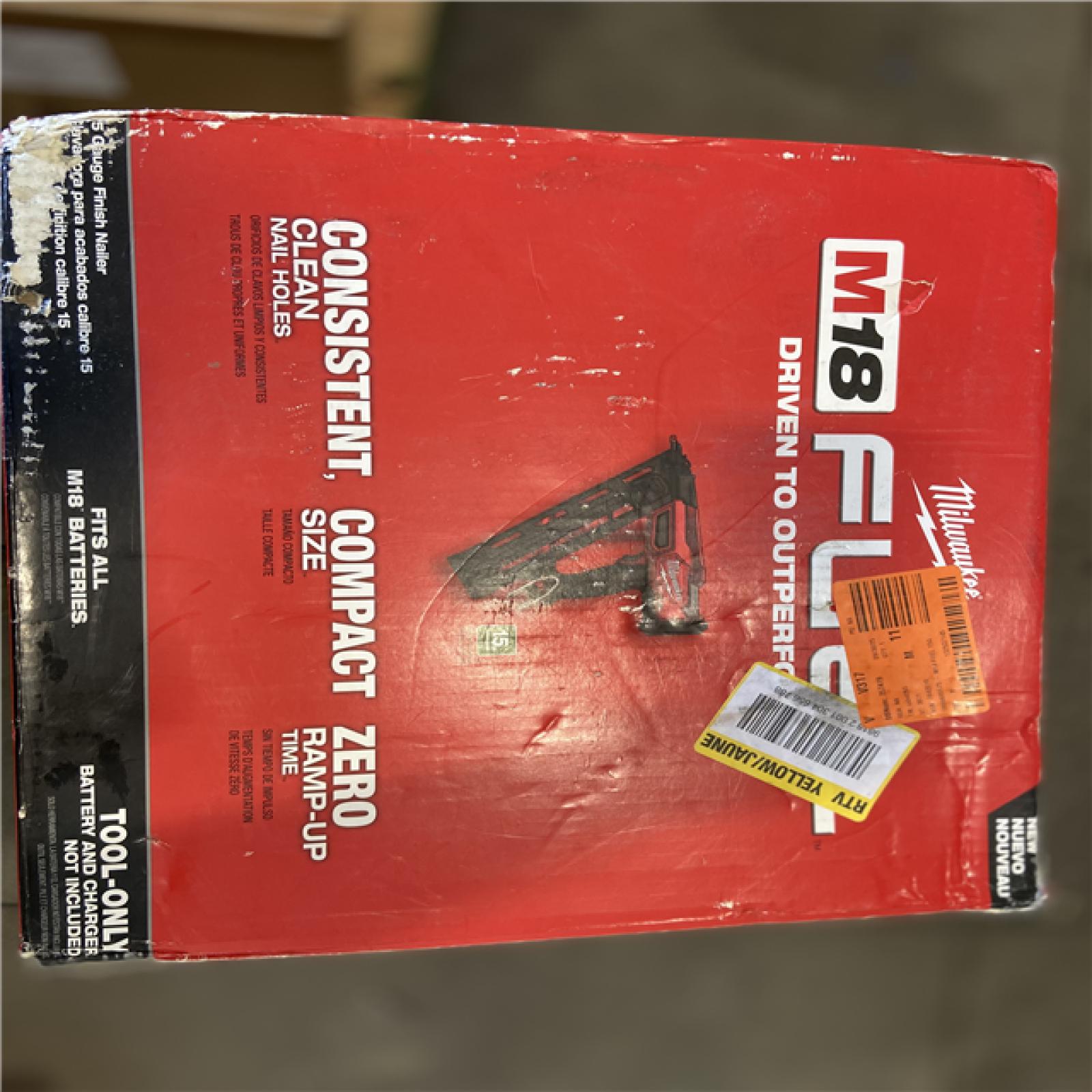 AS-IS - Milwaukee M18 FUEL 18-Volt Lithium-Ion Brushless Cordless Gen II 15-Gauge Angled Finish Nailer (Tool-Only)
