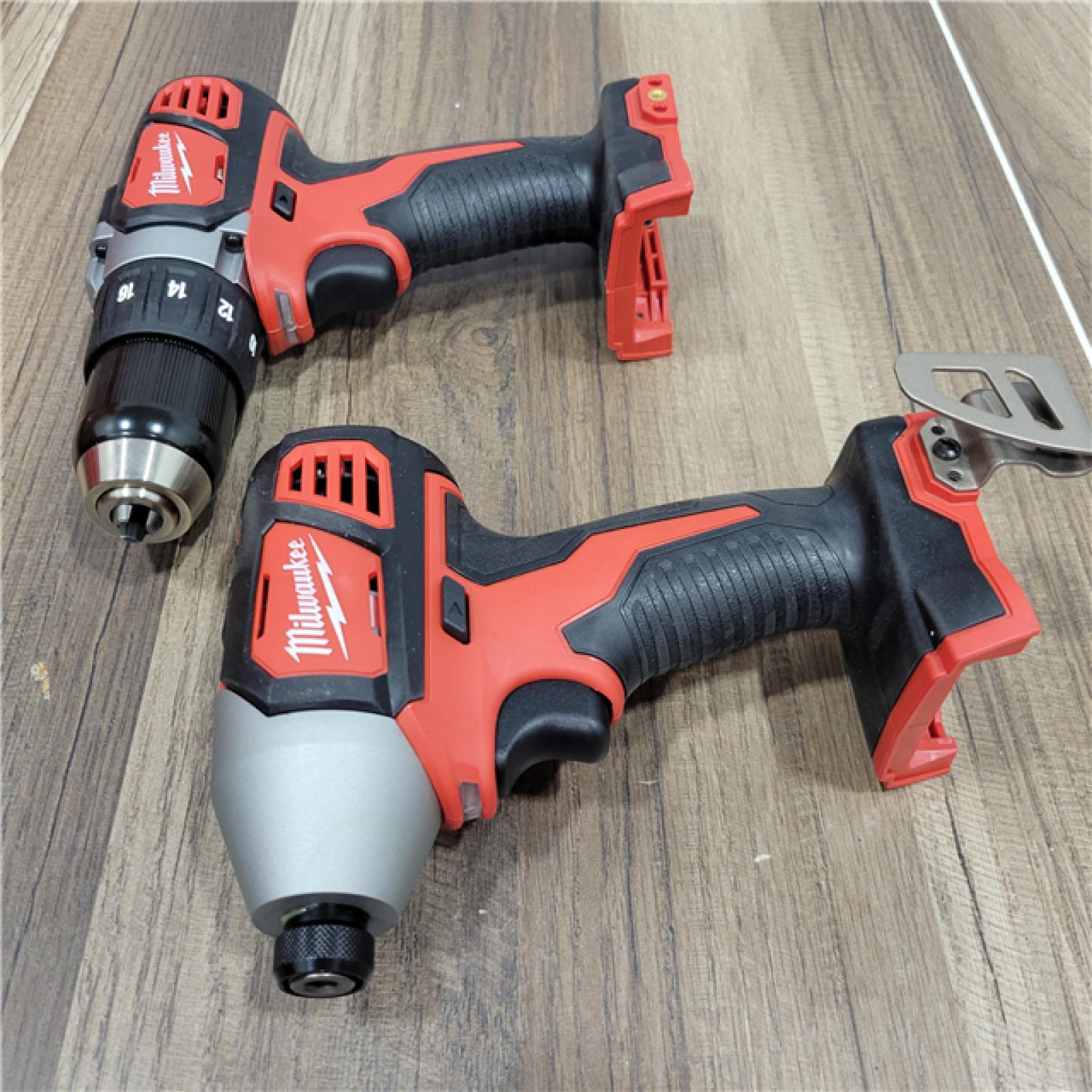 AS-IS Milwaukee M18 18V Cordless Brushed 2 Tool Drill/Driver and Impact Driver Kit