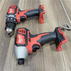 AS-IS Milwaukee M18 18V Cordless Brushed 2 Tool Drill/Driver and Impact Driver Kit